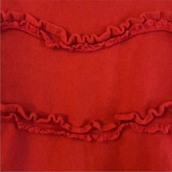Sezane Red Ruffled Sweater M - Picture 5 of 6